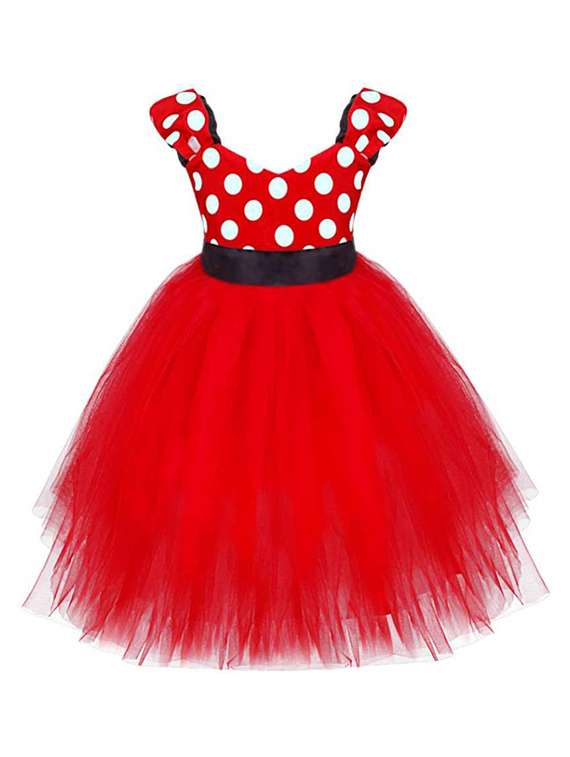 girls v neck cap sleeve frock - 18368301 - Zoom Image - 0