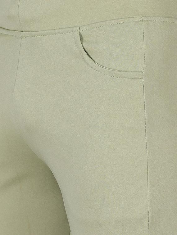 green color-blocked ankle length track pant - 18368899 - Standard Image - 4
