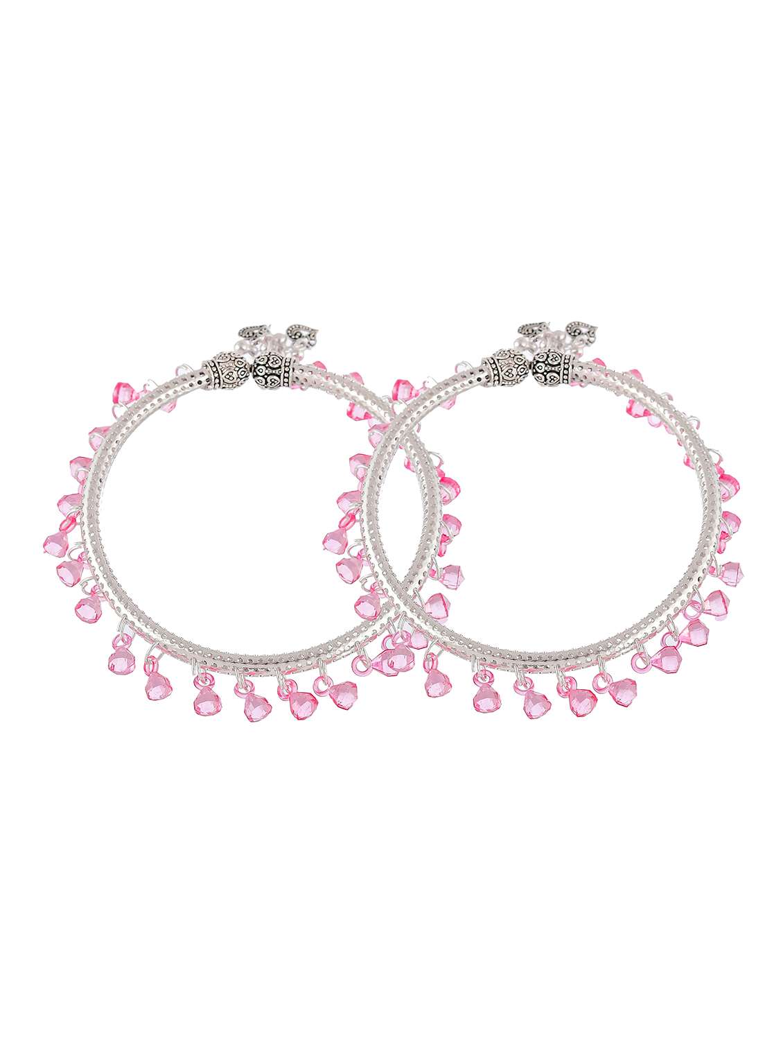 silver brass anklets and payal - 18368972 -  Standard Image - 1