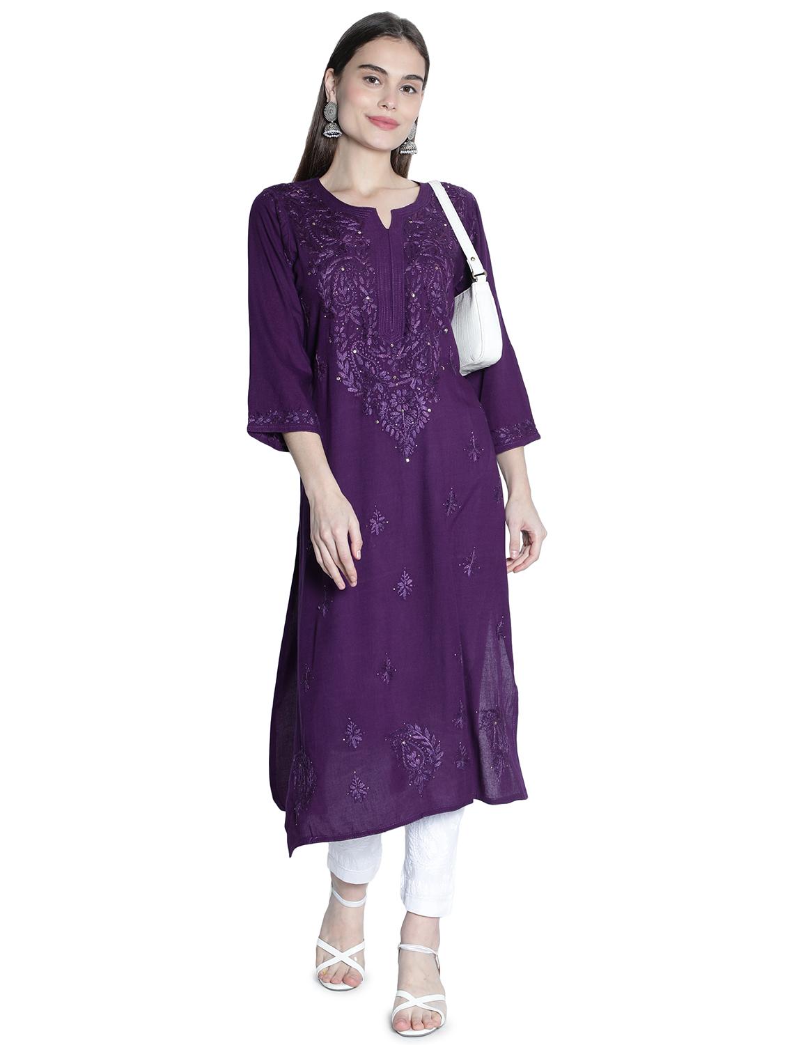 women's straight kurta - 18369014 - Standard Image - 4