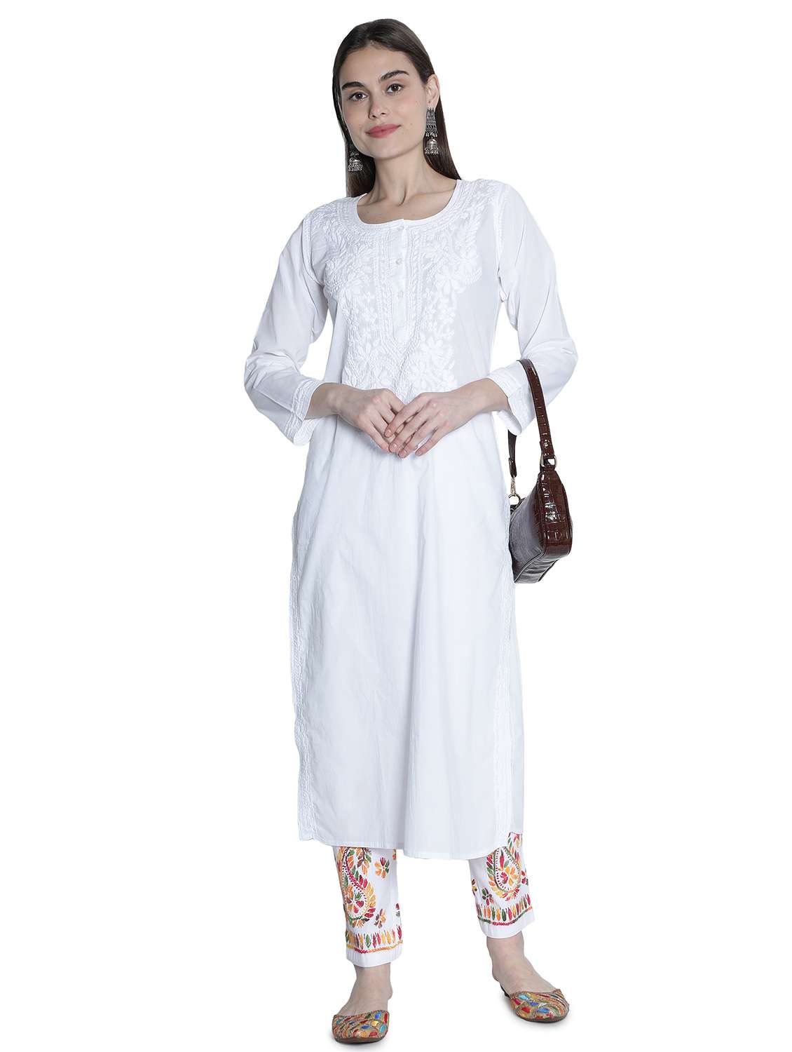 women's straight kurta - 18369025 - Standard Image - 4