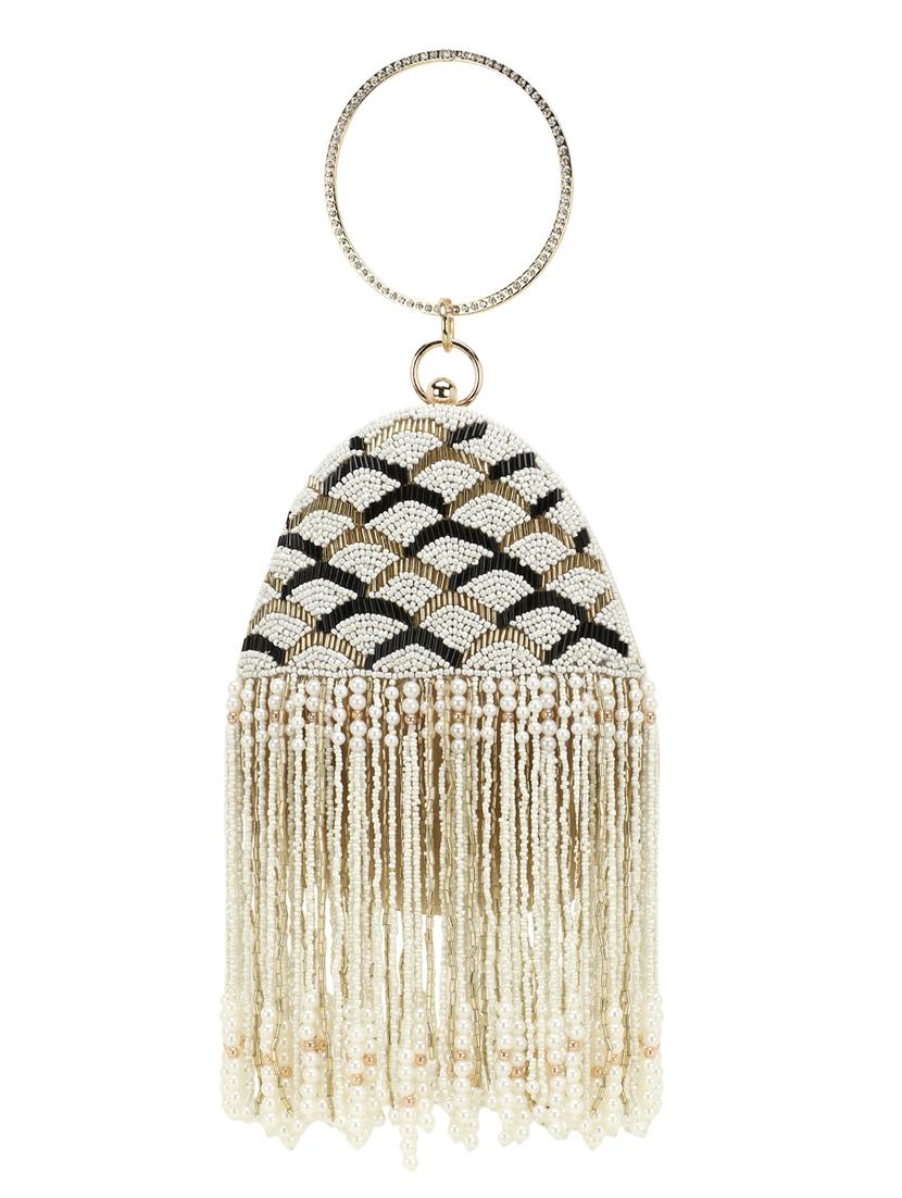 beige embellished box clutch - 18369060 - Zoom Image - 0