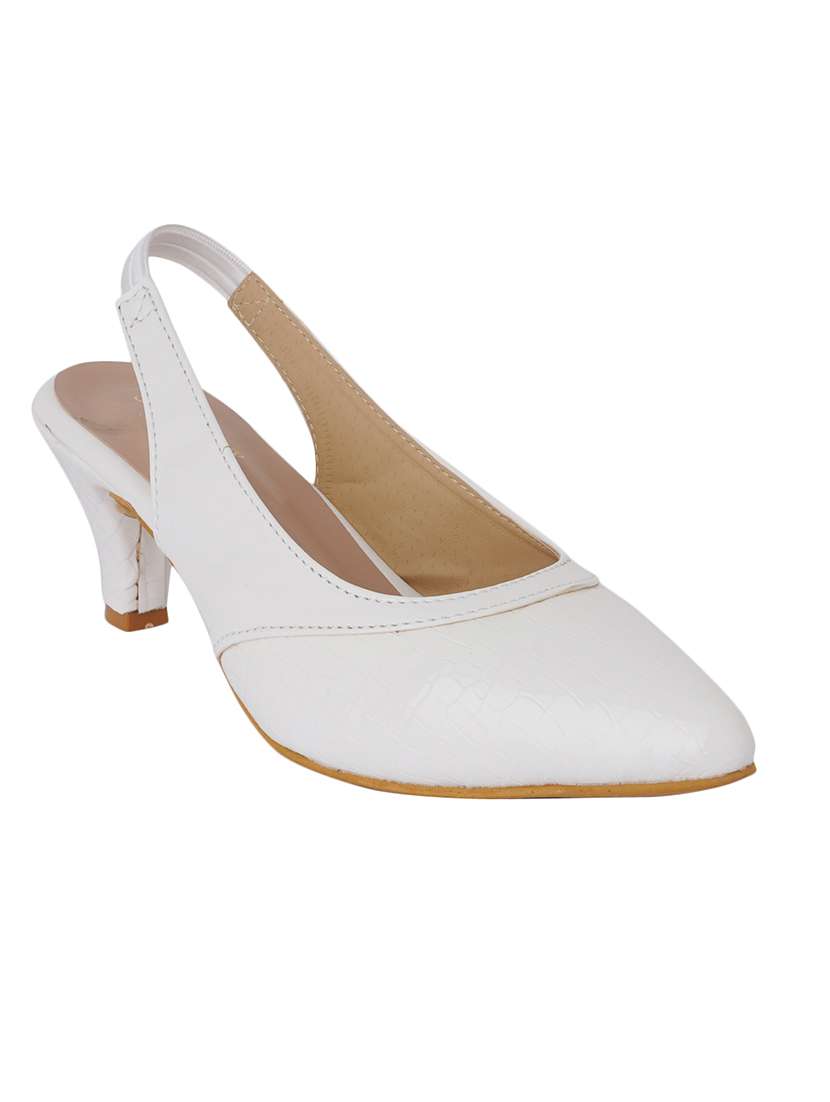 white solid pumps - 18369149 -  Standard Image - 1
