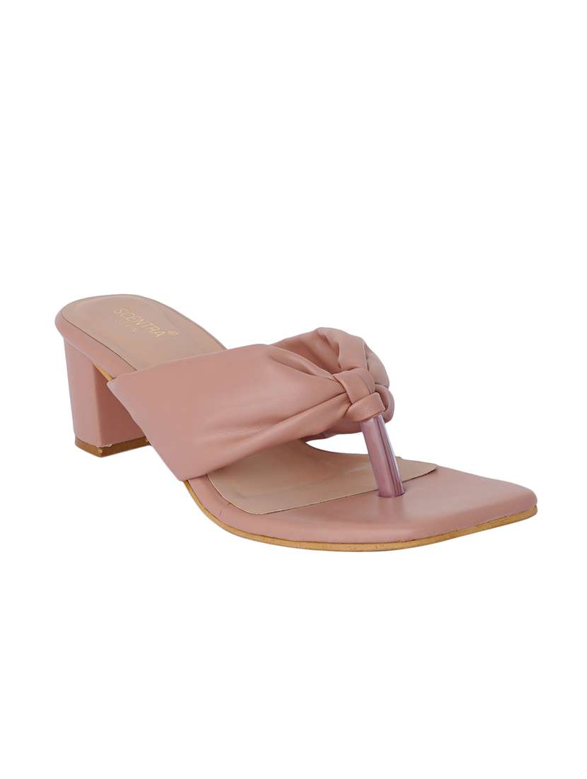 pink synthetic slip on sandals - 18369153 -  Standard Image - 1