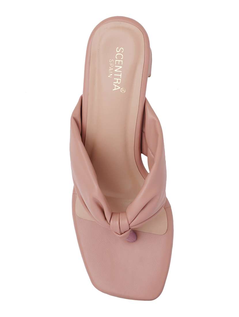 pink synthetic slip on sandals - 18369153 -  Standard Image - 4