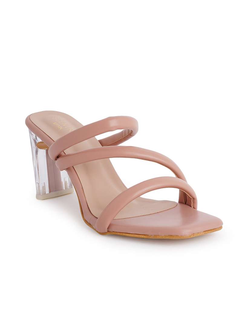 pink synthetic slip on sandals - 18369252 -  Standard Image - 1
