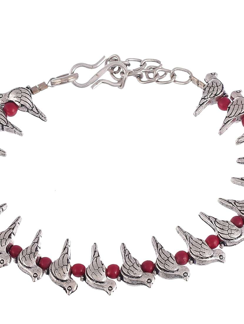 boho silver casual bird anklet - 18369784 -  Standard Image - 4