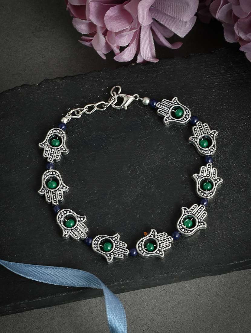 silver hamsa cetic anklet - 18369875 -  Standard Image - 1