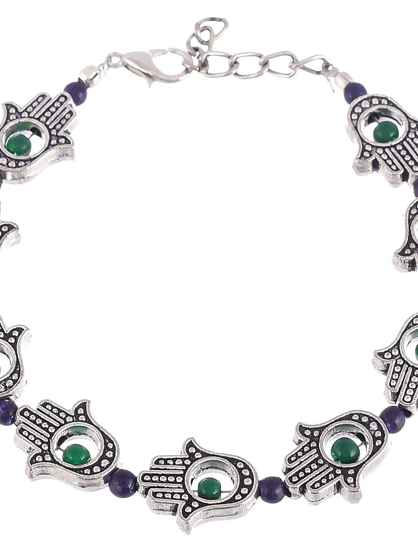 silver hamsa cetic anklet - 18369875 -  Standard Image - 4