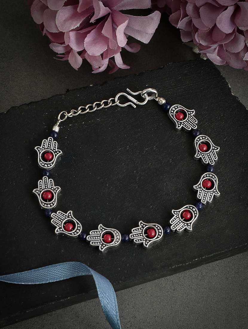 silver hamsa celtic anklet - 18369877 -  Standard Image - 1