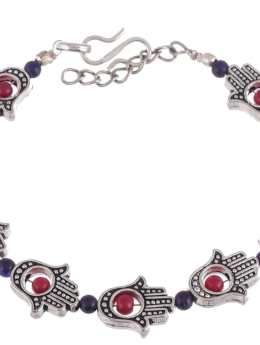 silver hamsa celtic anklet - 18369877 -  Standard Image - 4