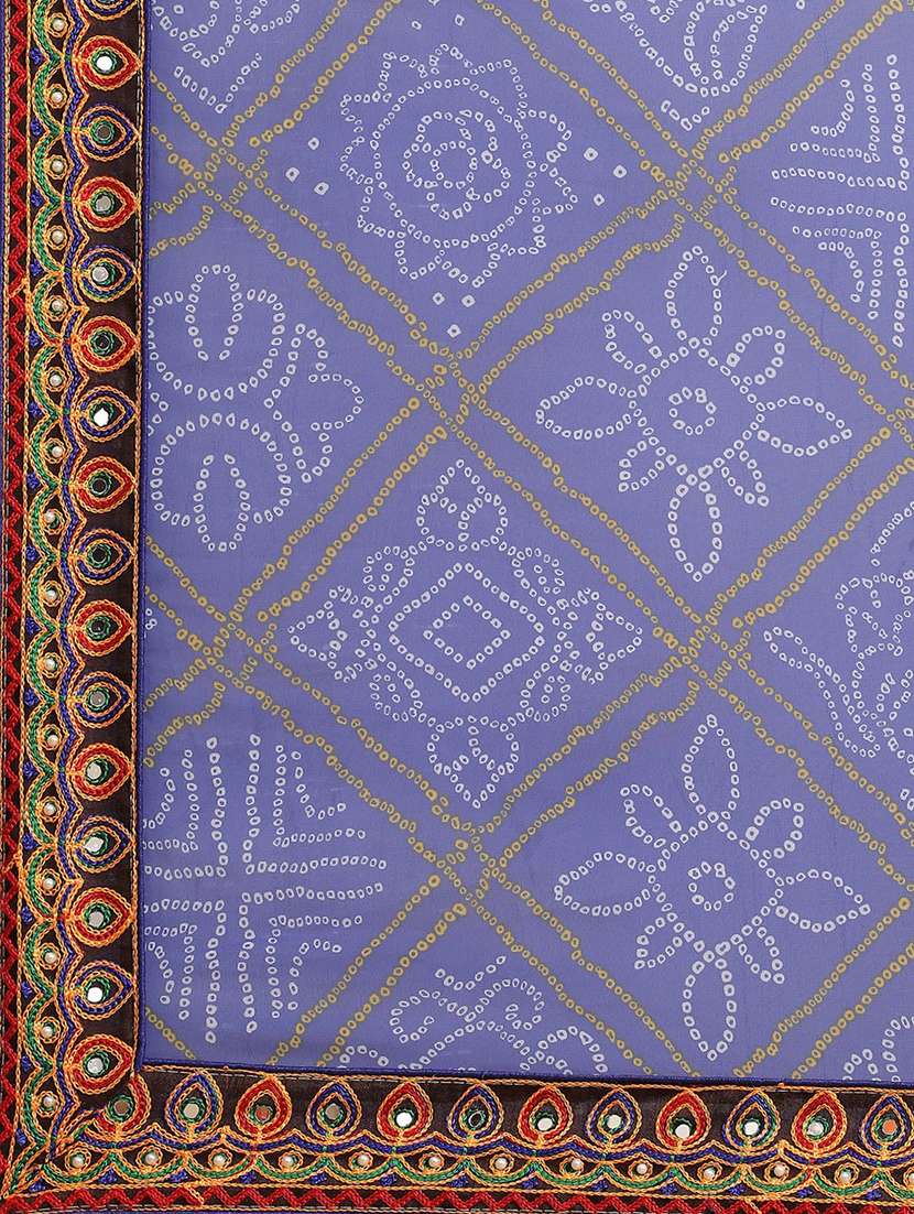 women's bandhani red colored saree with blouse - 18370278 -  Standard Image - 4