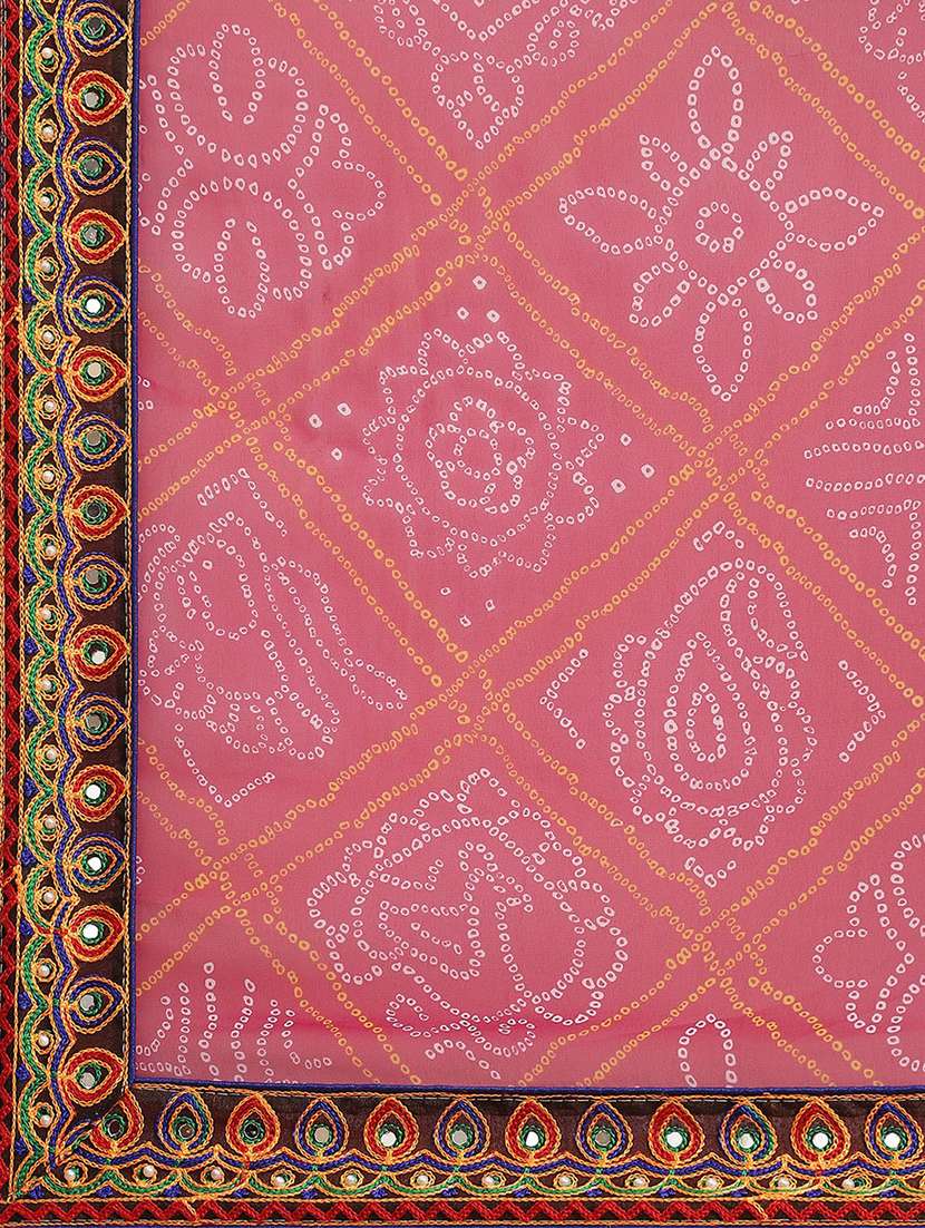 blue georgette half and half saree with blouse - 18370279 -  Standard Image - 4