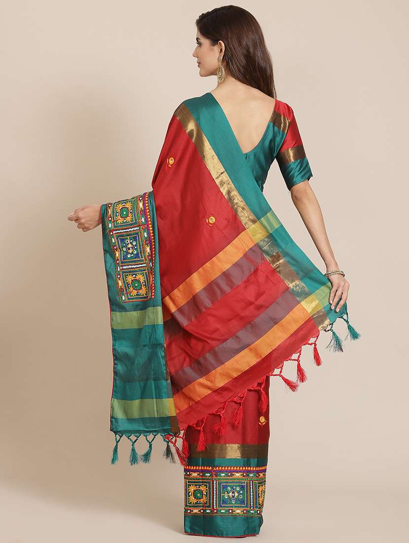 women's embroidered saree with blouse - 18370306 -  Standard Image - 1