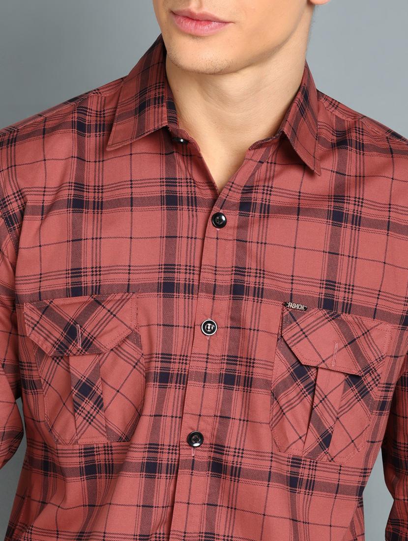 red checkered casual shirt - 18370669 - Standard Image - 4