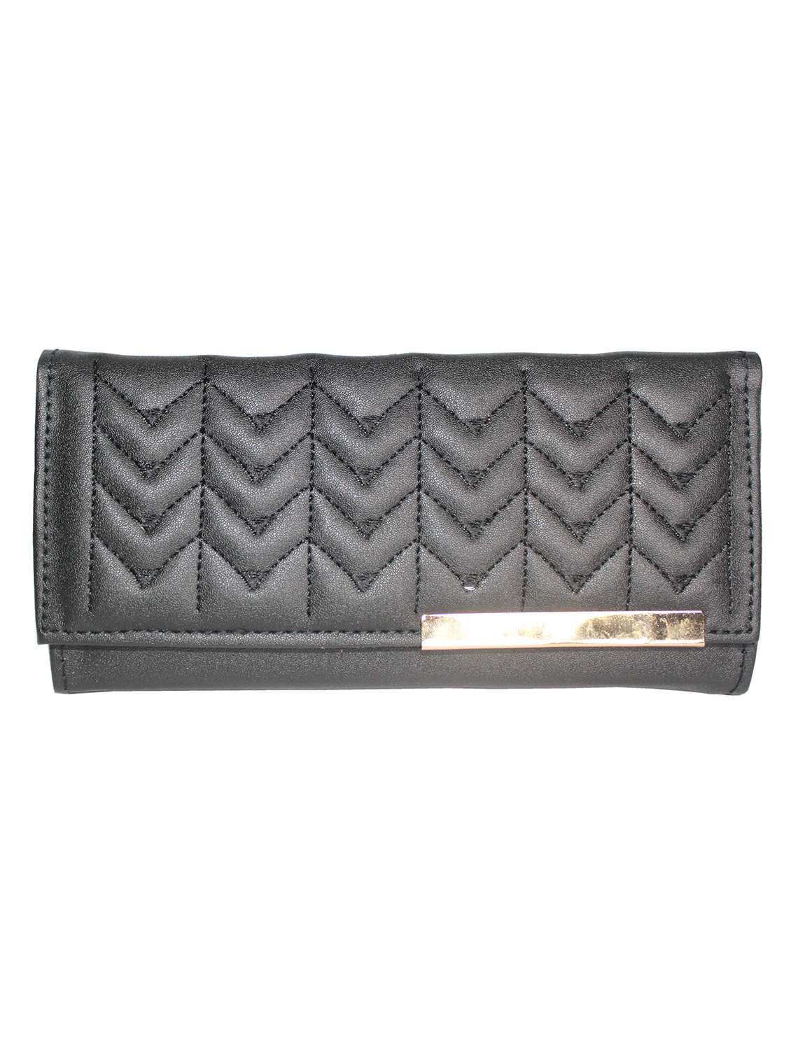 black solid regular wallet