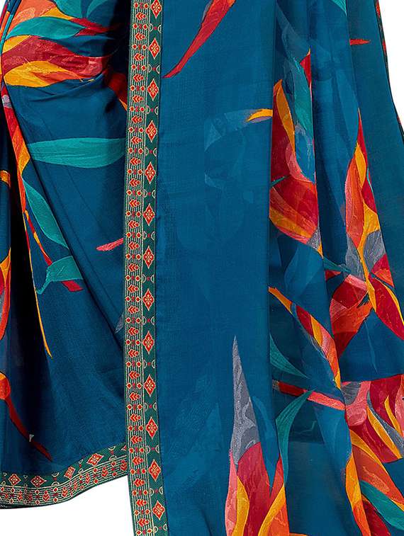 abstract printed saree with blouse - 18371467 -  Standard Image - 1