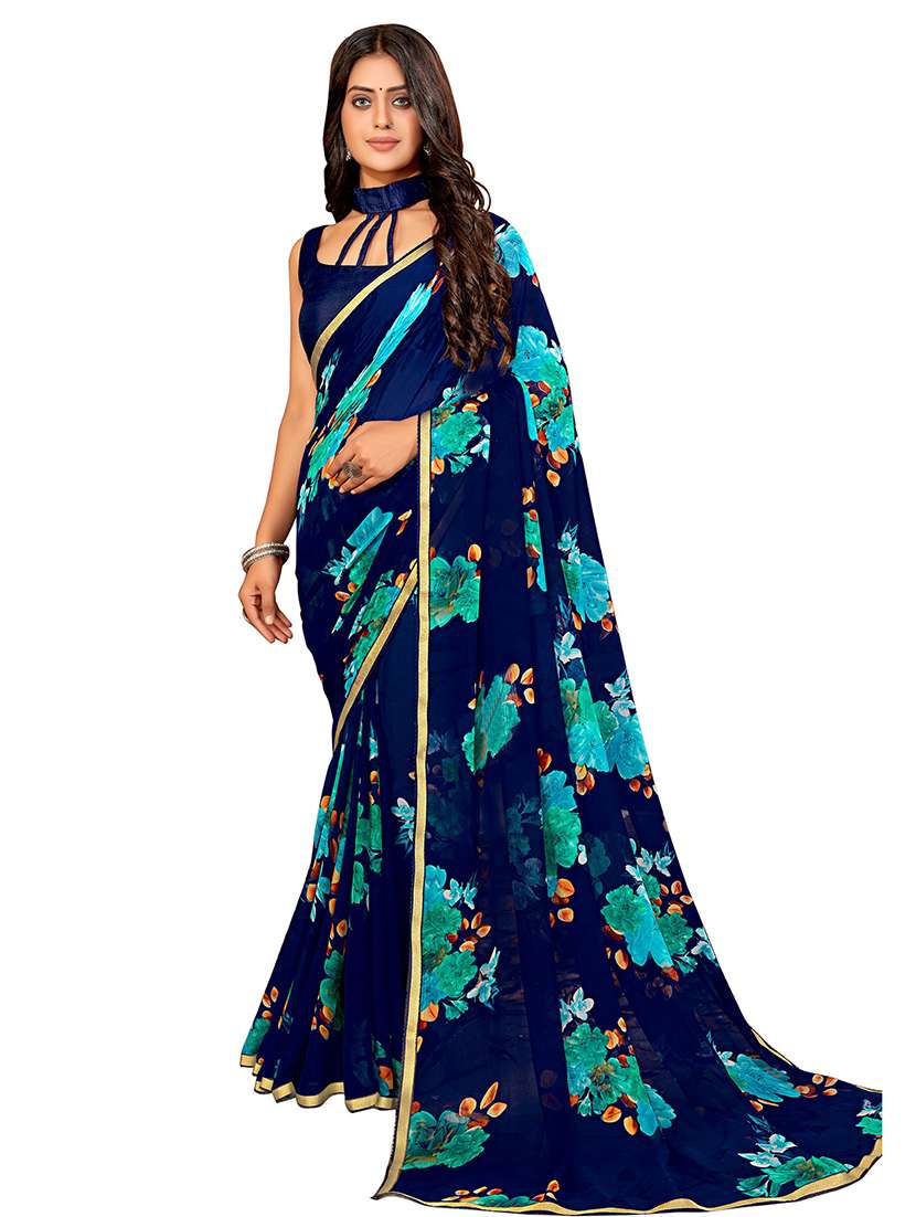 floral printed saree - 18371487 - Standard Image - 1