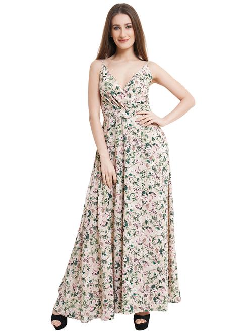 women's fit & flare floral dress - 18371727 - Standard Image - 0