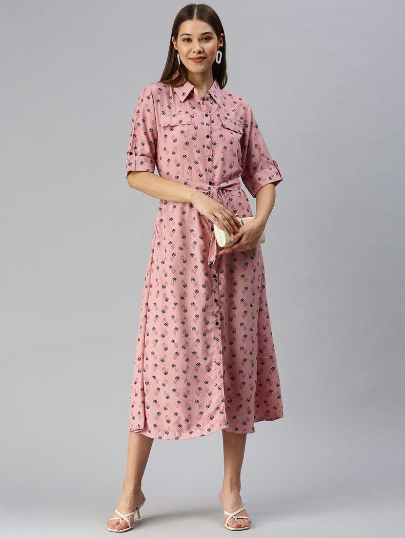 women's shirt printed dress