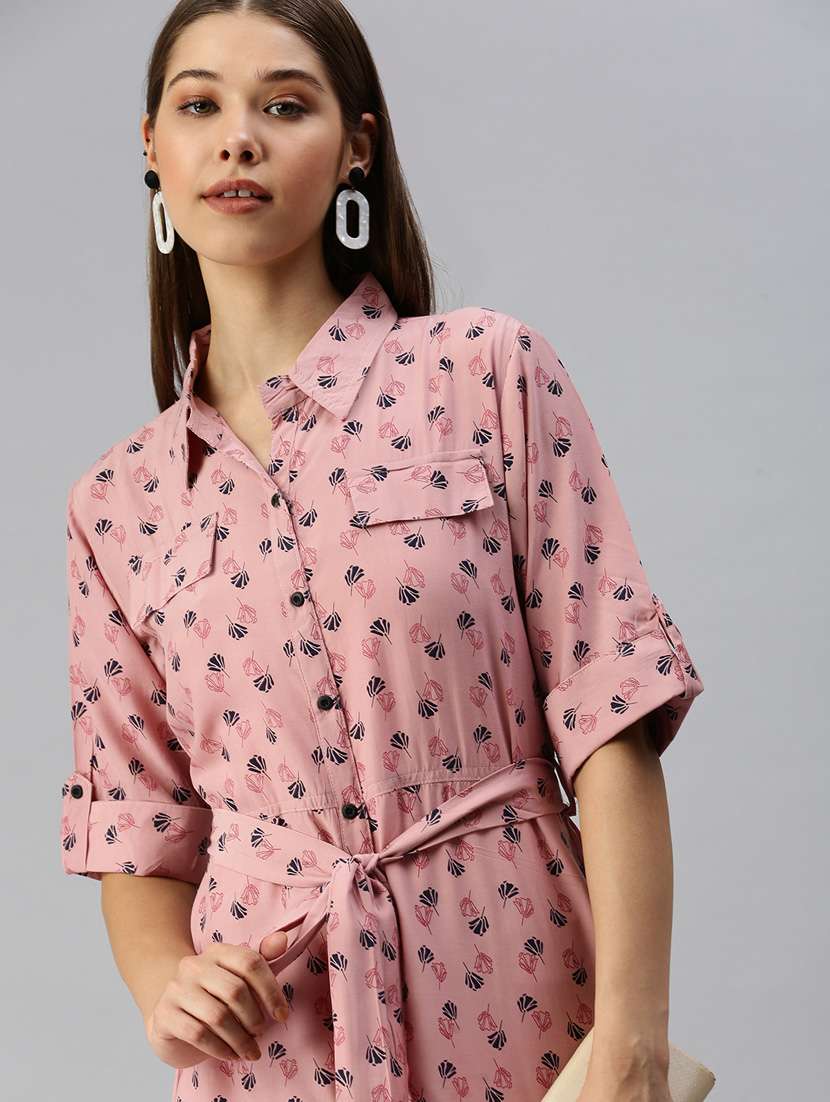 women's shirt printed dress - 18372142 -  Standard Image - 1