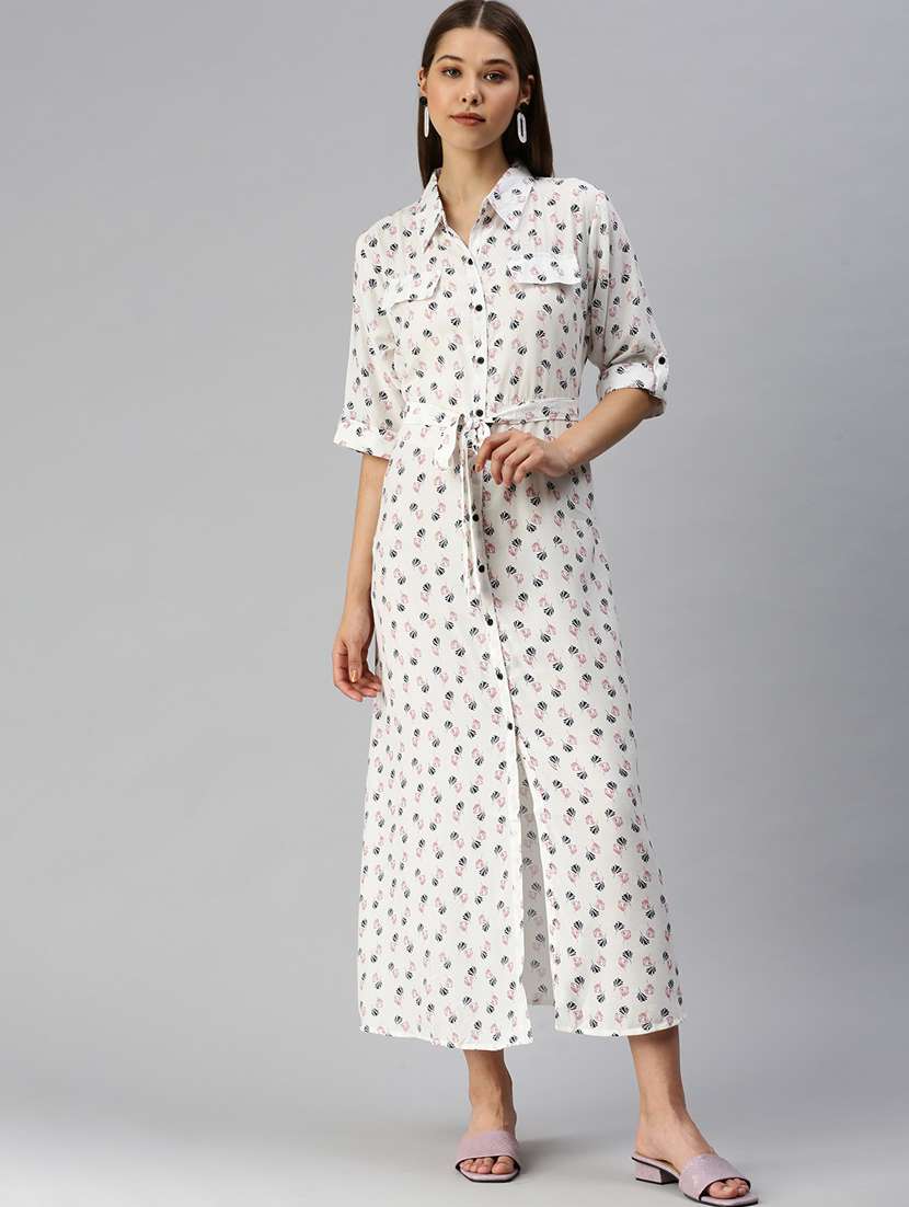 women's shirt printed dress - 18372143 -  Standard Image - 1