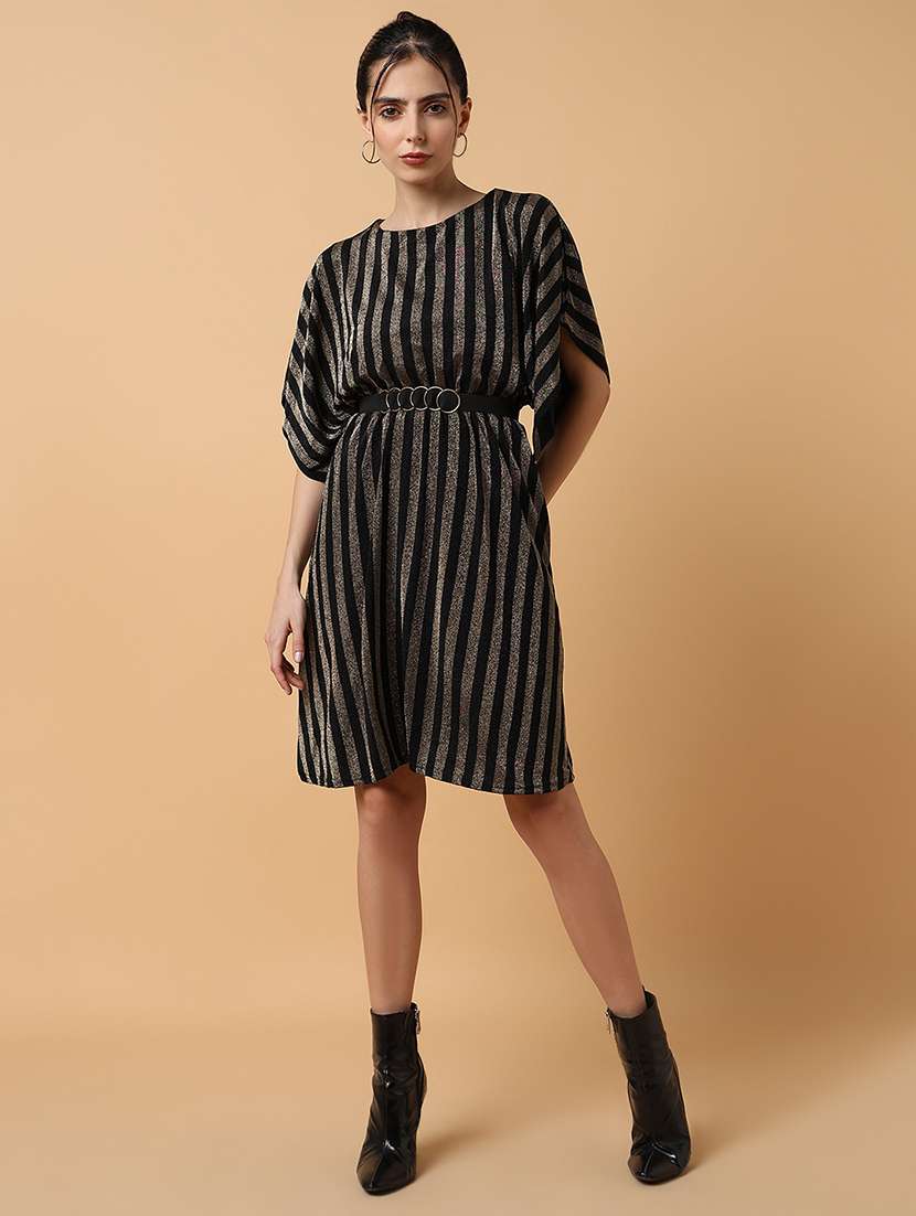 women's fit & flare striped dress