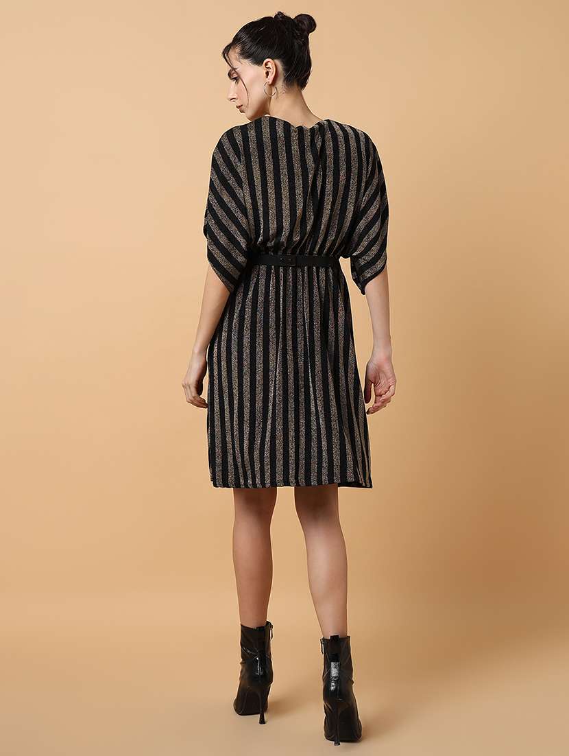 women's fit & flare striped dress - 18372149 - Standard Image - 4