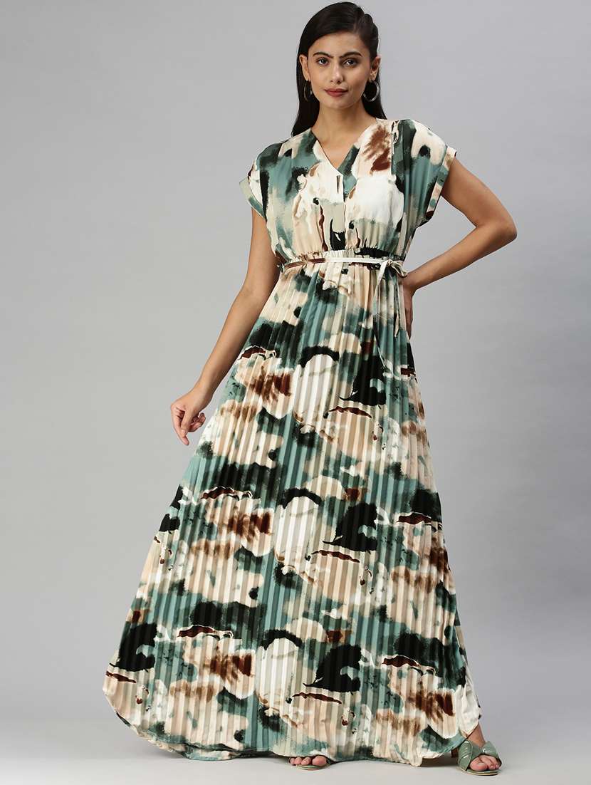 women's fit & flare checks dress - 18372154 -  Standard Image - 1