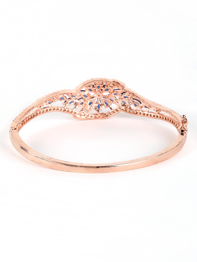 blue silver plated bangle bracelet - 18372314 - Standard Image - 1