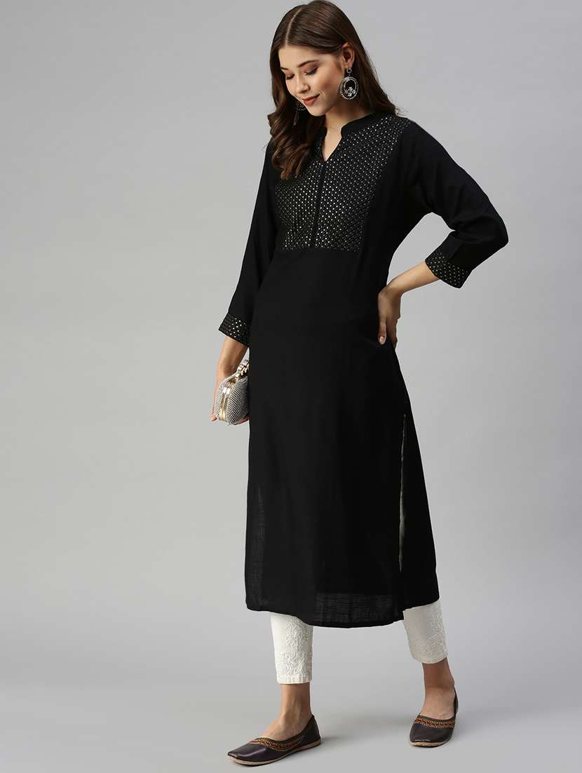 women's straight kurta - 18372796 -  Standard Image - 1