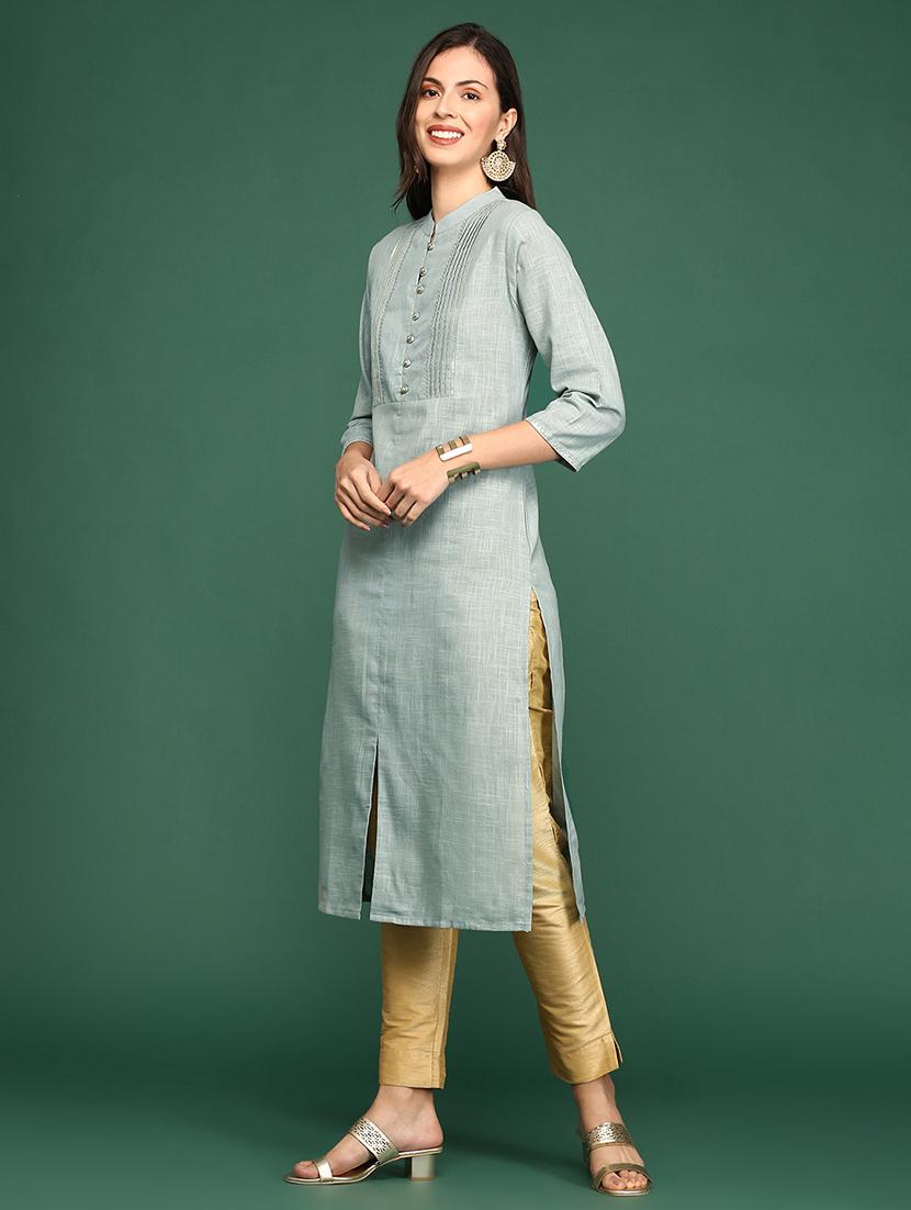 women's front slit kurta - 18372799 -  Standard Image - 1