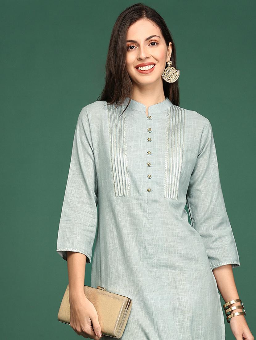 women's front slit kurta - 18372799 - Standard Image - 4