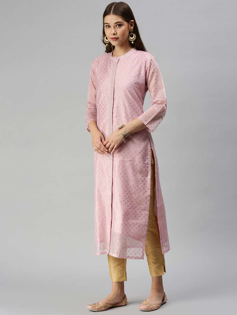 women's front slit kurta - 18372806 -  Standard Image - 1