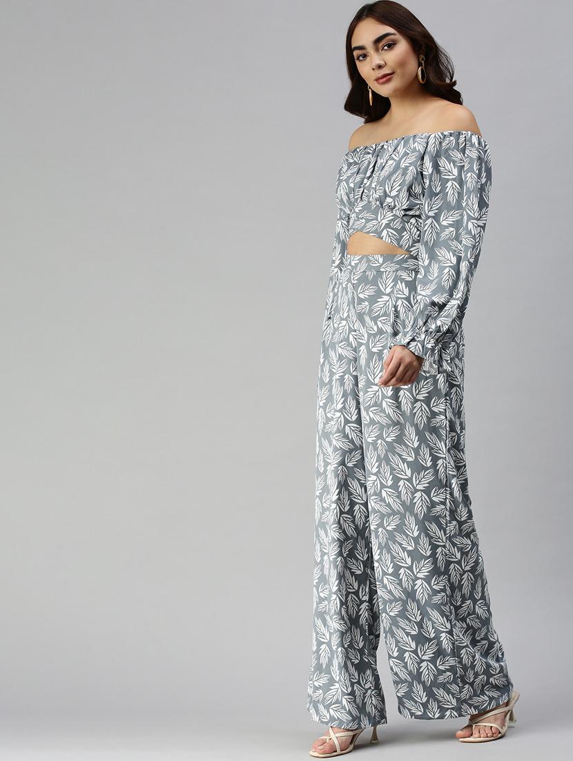 tie back printed top with palazzo set  - 18372847 -  Standard Image - 1