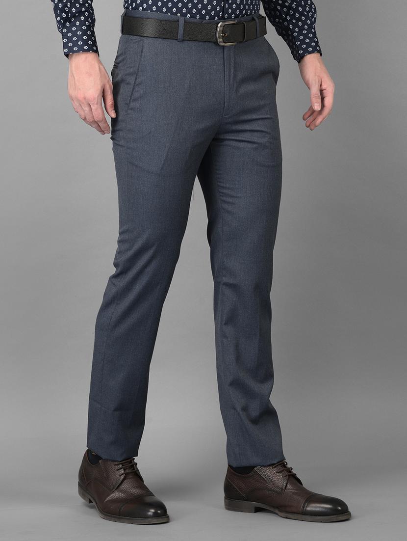 blue solid formal trouser - 18373016 -  Standard Image - 1