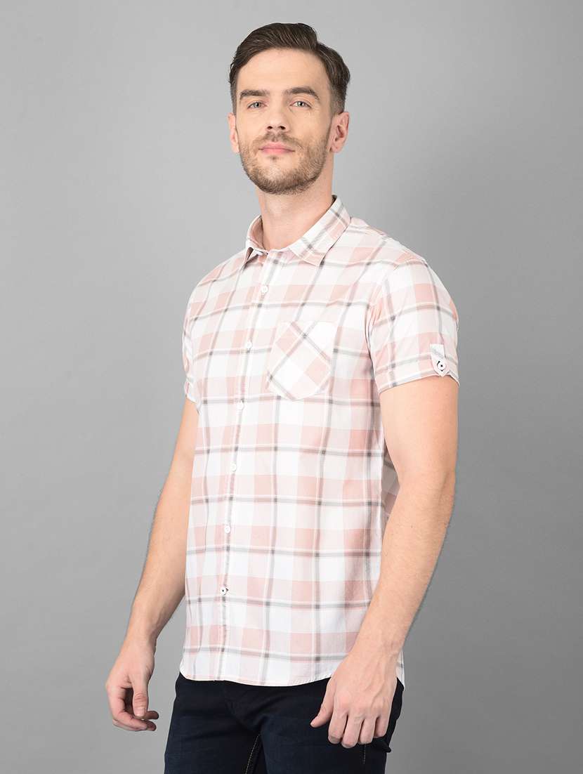 pink checkered casual shirt - 18373019 -  Standard Image - 1