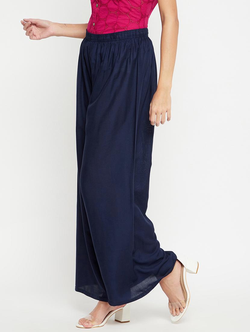 mid rise solid flared palazzo - 18373745 - Standard Image - 1