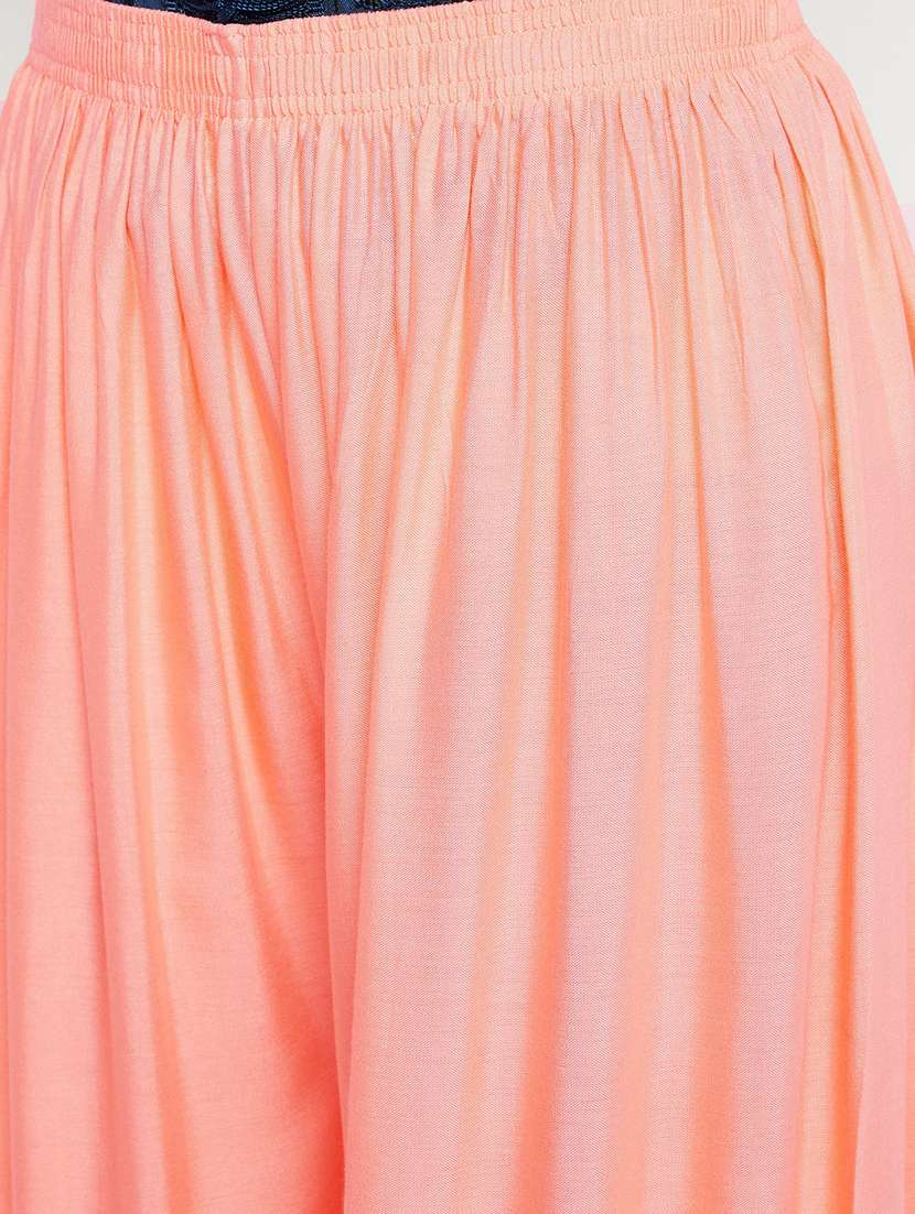 mid rise solid flared palazzo - 18373746 -  Standard Image - 4