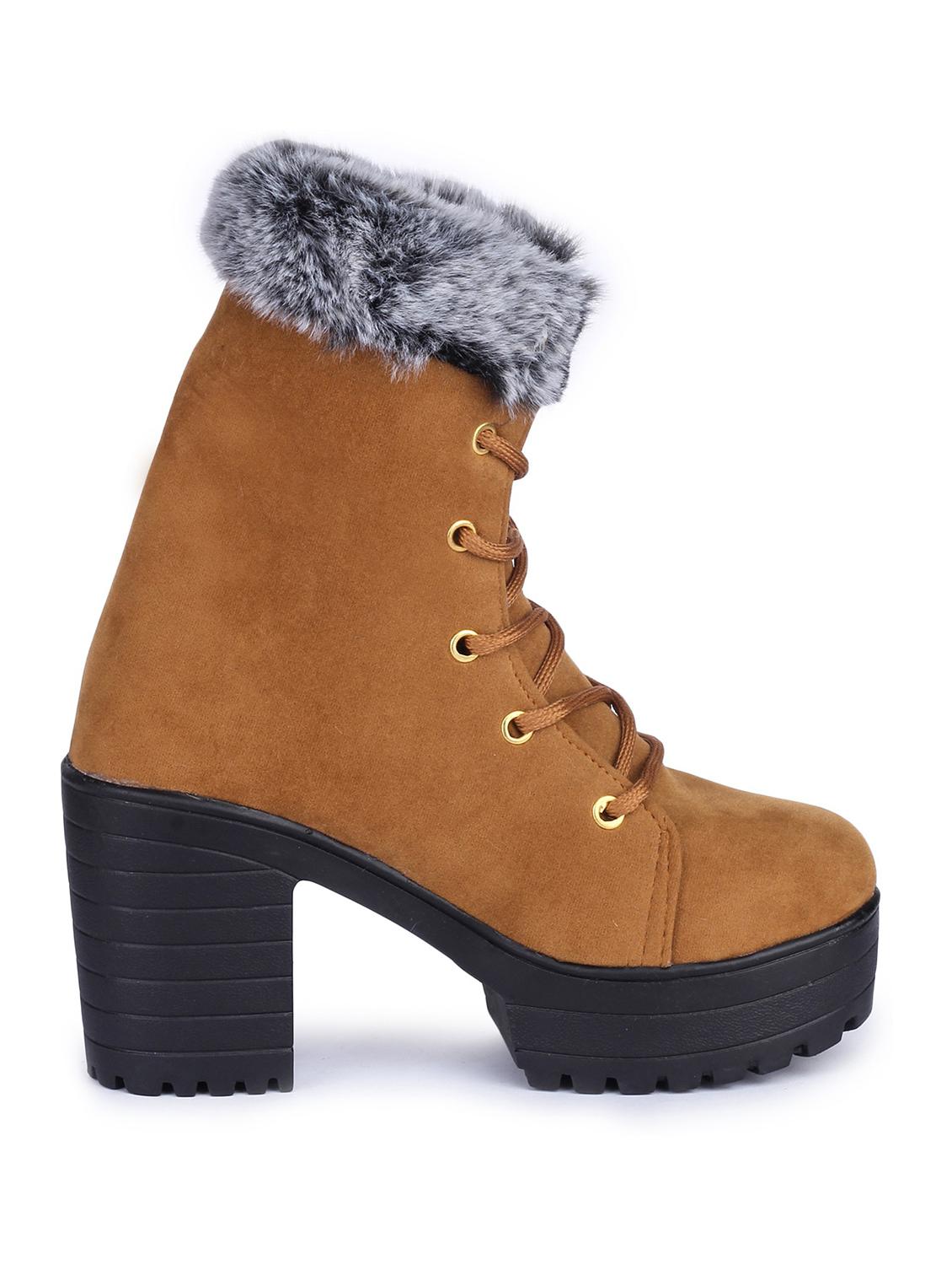 tan ankle lace up  boot - 18374883 -  Standard Image - 1