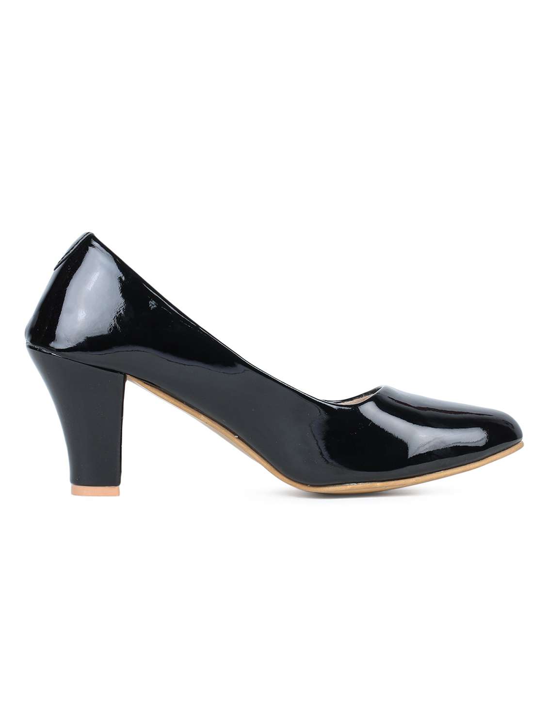 black patent leather slip on pumps - 18374945 -  Standard Image - 1