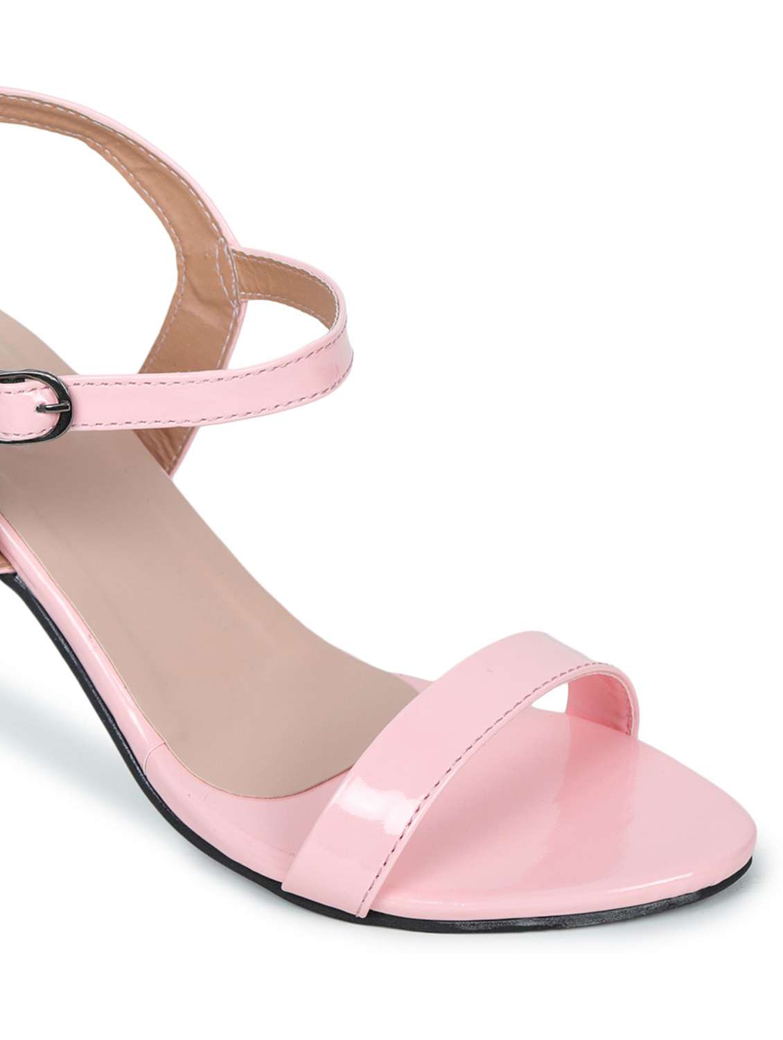 pink synthetic ankle strap sandals - 18374963 -  Standard Image - 4