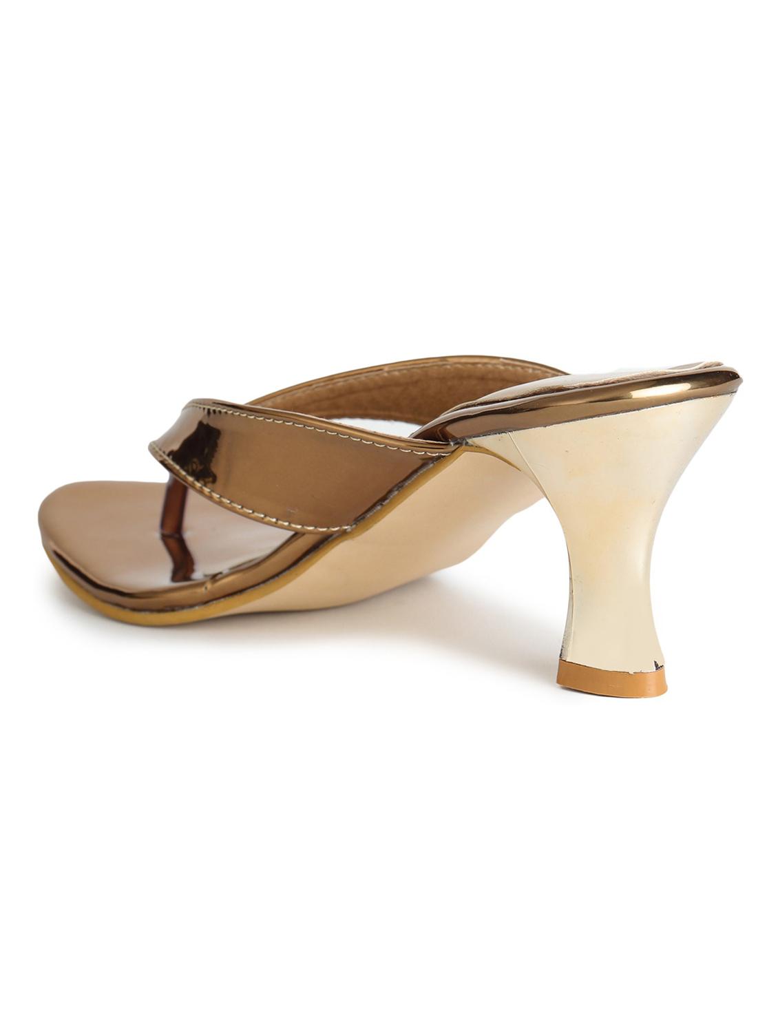 copper synthetic slip on sandals - 18374996 - Standard Image - 1