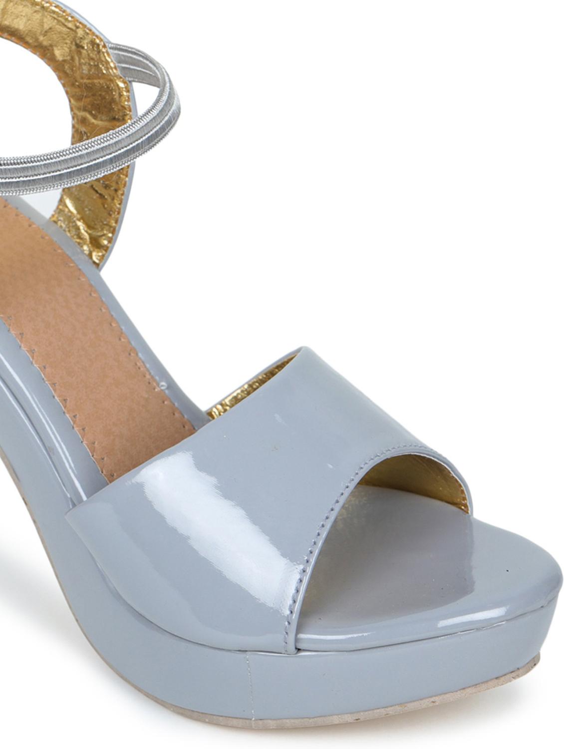 grey synthetic back strap sandals - 18375015 - Standard Image - 4