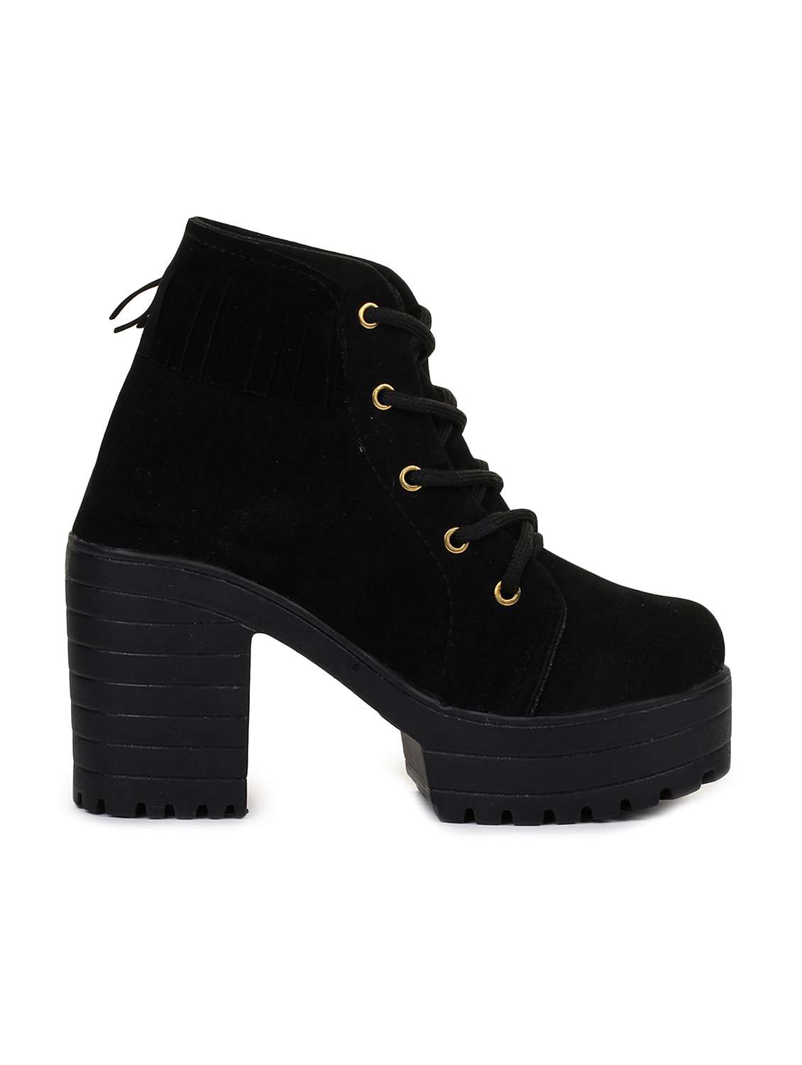 black ankle lace up  boot - 18375072 -  Standard Image - 1