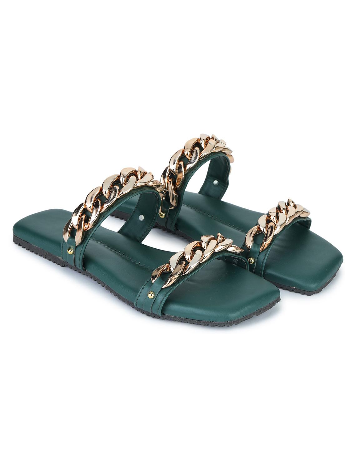 black synthetic slip on sandals - 18375097 - Standard Image - 1