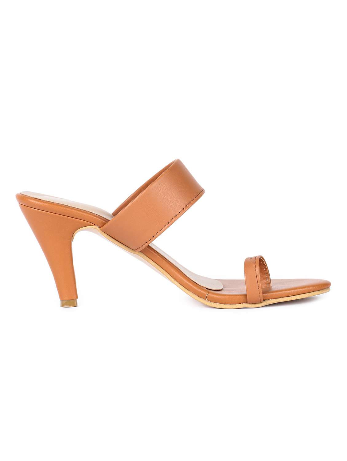 tan synthetic slip on sandals - 18375144 -  Standard Image - 1