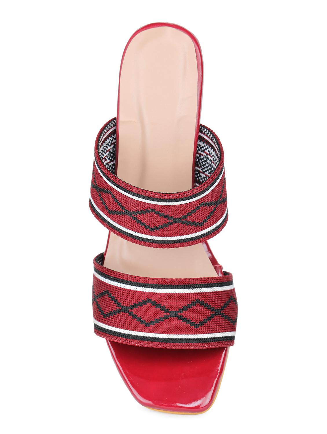 red slip on  sandal - 18375209 -  Standard Image - 1