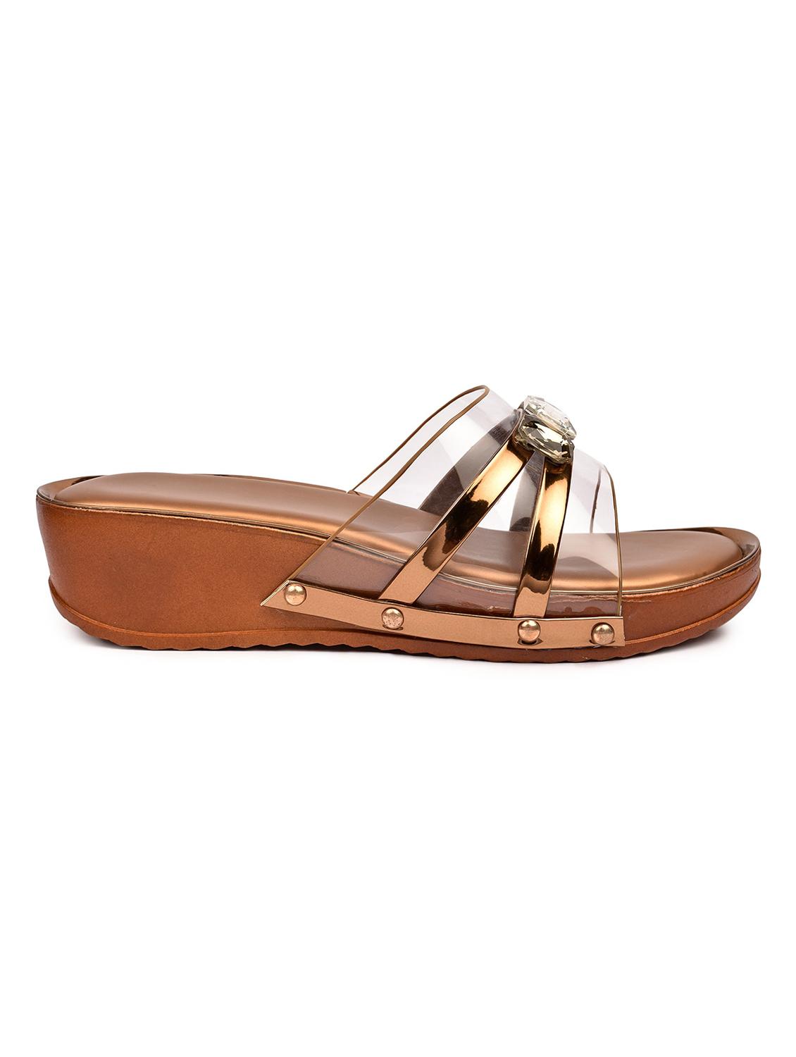chitkara's trendy collections of wedges sandal for women & girls. - 18375237 - Standard Image - 1