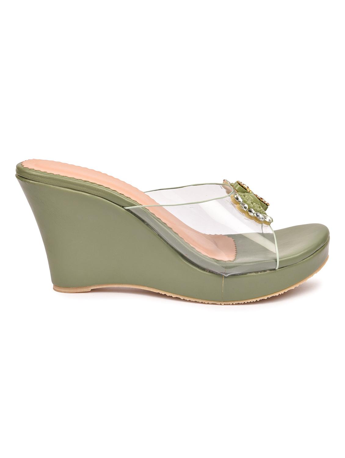 chitkara's trendy collections of wedges sandal for women & girls. - 18375249 - Standard Image - 1